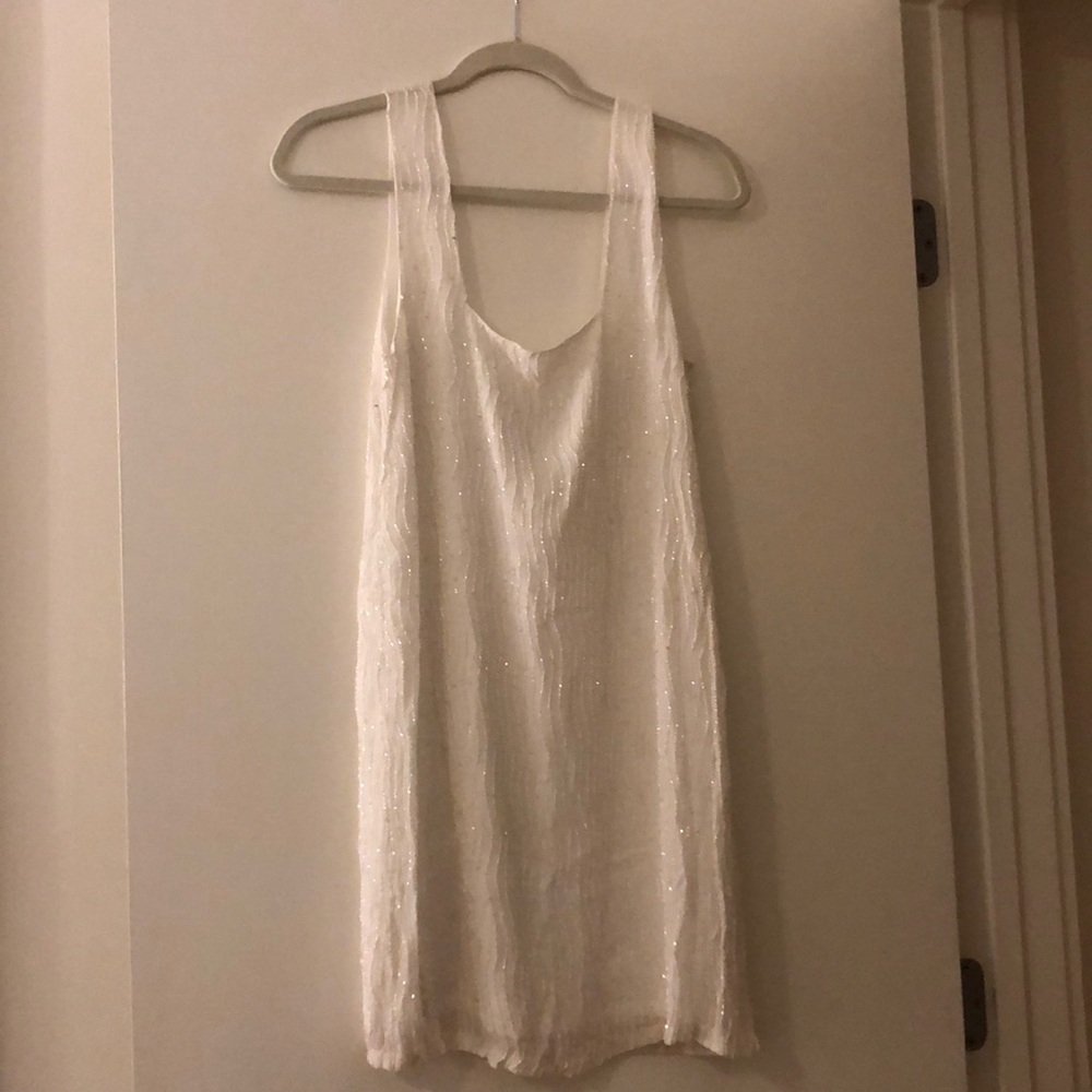 White sequin dress